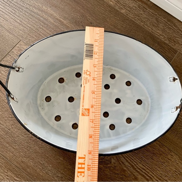 vintage large colander enamel Steel ( Stainless) - Picture 4 of 14